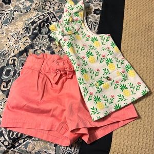 Janie & Jack matching tank and shorts